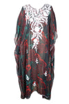 Black Floral Embellished Caftan – Flowing Maxi Kaftan Dress L-4XL