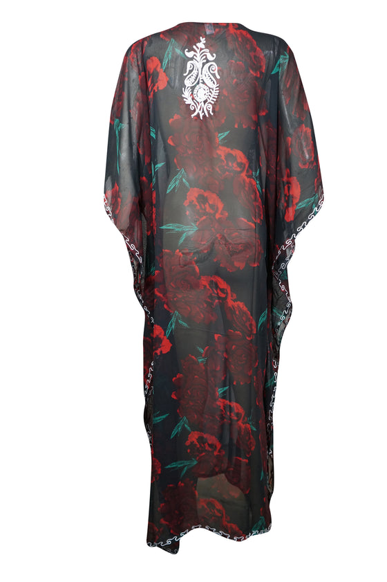 Green Embroidered Kaftan – Effortless Boho Dress for Women L-4XL