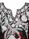 Womens Summer Holiday Kaftan Black Rose Kimono Caftan L-4XL