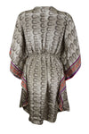 Women's Caftan Short Dress, Gray Tunic Kaftan M-XL
