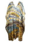 Recycled Silk Handmade Kaftan Womans Caftan Maxi Dress Onesize, 2XL