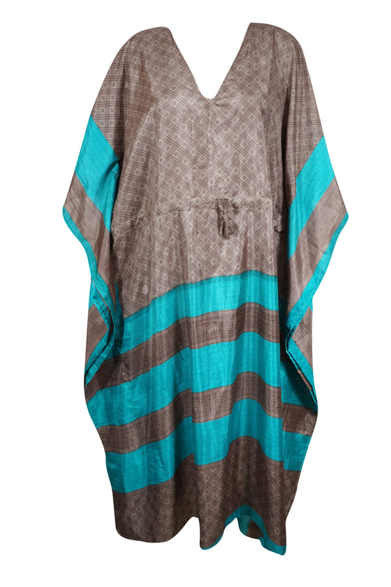 Gray Sea Blue Printed Dresses,