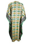 Womens Maxi Kaftans Dress, Recycle Silk, Coverup, L-2XL