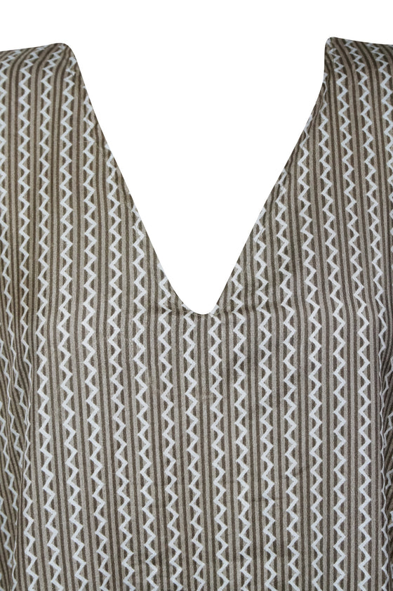Kaftan for Women Fawn Blue Maxi Kaftan, Travel Dress Resort Wear 2XL