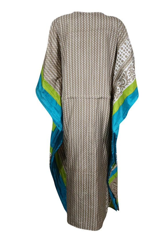 Kaftan for Women Fawn Blue Maxi Kaftan, Travel Dress Resort Wear 2XL
