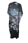 Womens Retro Kaftan Dress, Kimono Kaftan, Floral Caftan, Summer, Resort Wear, 2XL