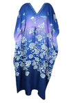 Blue Kaftan Muumuu Maxi Dress