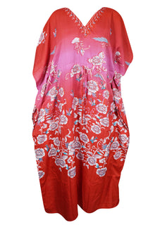  Womens Red Floral Maxi, 