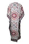 Kaftan for Women White Red Printed Caftan Maxi Dresses for Womens 2XL