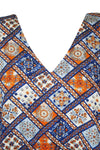 Boho Multicolor Kaftan for Women Printed Caftan Beach Dresses for Womens 2XL
