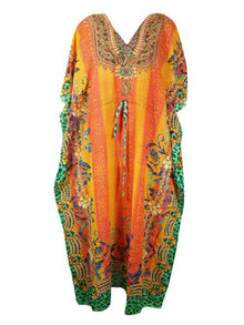  Women's Kaftan Peach Boho Oversize Caftan 