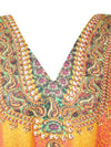 Women's Kaftan Peach Sheer Oversize Caftan Travel Maxi Dress L-2Xl