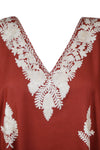 Womens Maxi Kaftan Dress Orange Beach Dress L-4XL