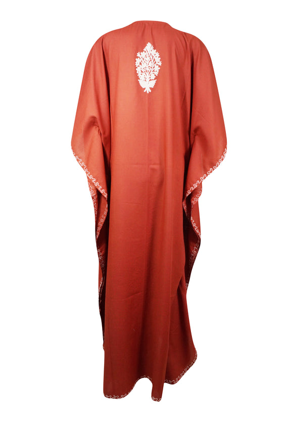 Womens Maxi Kaftan Dress Orange Beach Dress L-4XL