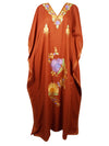 Womens Caftan Maxi dress Orange Kaftan Dress L-3XL