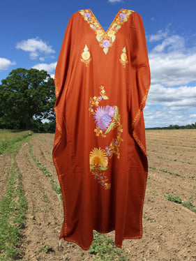 Womens Caftan Maxi dress Orange Kaftan Dress L-3XL