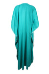 Womens Caftan Dress, Handmade Teal Blue L-3XL