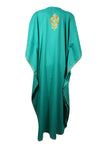 Womens Maxi Kaftan Dress, Sea Green Kaftan L-3XL