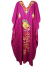 Womens Maxi Kaftan Purple embroidered Kaftan L-3XL