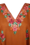 Womens Caftan Maxi dress  Orange Lounger, Handmade Kaftan  L-3XL