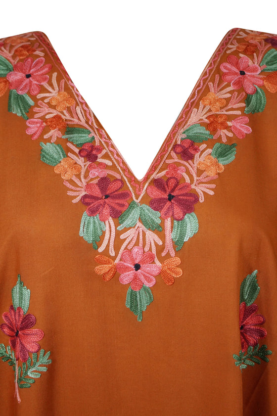 Womens Caftan Maxi dress  Orange Lounger, Handmade Kaftan  L-3XL