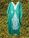 Women's Kaftan Maxi Dress, Sea Blue Beach Caftans  L-3XL