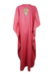Women's Kaftan Maxi Dress, Pink Boho Summer Maxi Dress  L-3XL