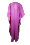 Women's Kaftan Maxi Dress, Purple Boho Fall Maxi Dress  L-2XL
