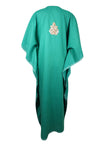 Women's Kaftan Maxi Dress Green Caftans, Oversize L-2XL