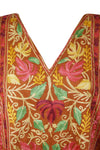 Women's Kaftan Maxi Dress, GIFT, Orange Caftans Dress L-3XL
