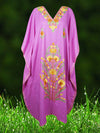 Women's Travel Kaftan Purple Boho Maxi Dress, Gift L-3XL