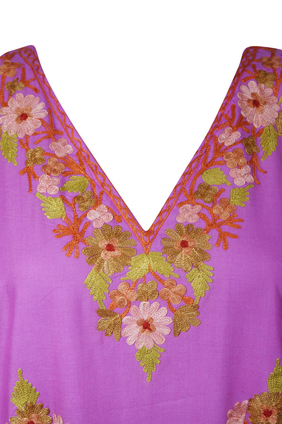 Womens Kaftan Maxi Dress, Gift, Purple Housedress  L-3X