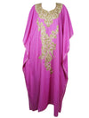 Women's Travel Kaftan Pink Boho Maxi Dress L-3XL