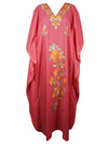 Womens Kaftan Maxidress, Travel Maxi Dresses, Pink L-3XL