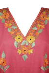 Womens Kaftan Maxidress, Travel Maxi Dresses, Pink L-3XL
