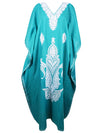 Women's Kaftan Maxi Dress, GIFT, Blue L-2XL