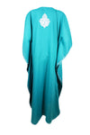 Women's Kaftan Maxi Dress, GIFT, Blue L-2XL