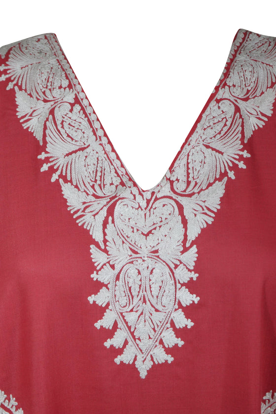 Women's Travel Kaftan Pink Boho Maxi Dress Gift  L-2XL