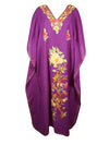 Women's Kaftan Maxi Dress, Purple Beach Caftans L-2XL