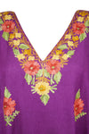 Women's Kaftan Maxi Dress, Purple Beach Caftans L-2XL