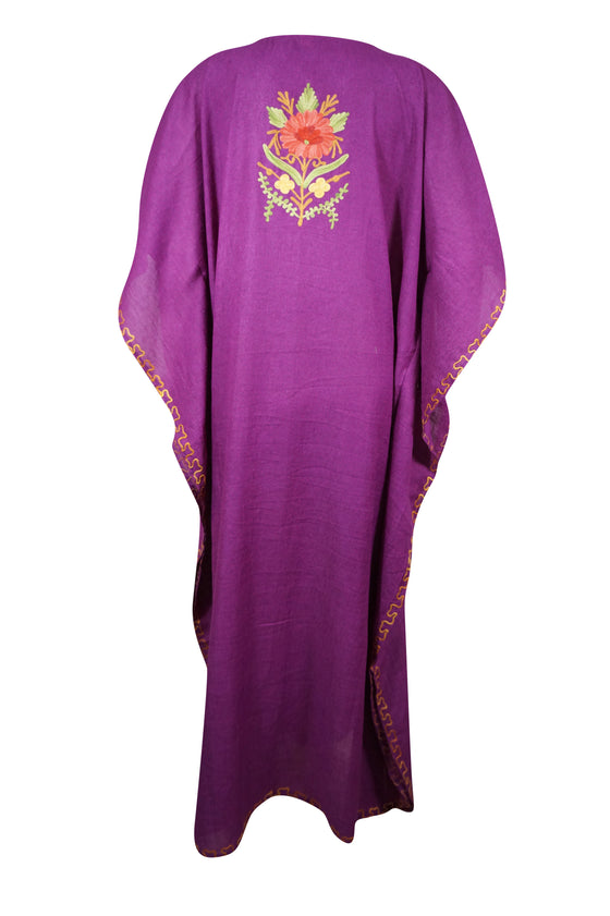 Women's Kaftan Maxi Dress, Purple Beach Caftans L-2XL