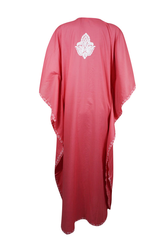 Women's  Pink Maxi Dress, Gift, Boho Gypsy Caftans L-2XL