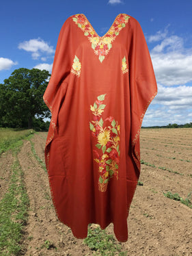 Women's Kaftan Maxi Dress, GIFT, Orange Caftans,L-2XL