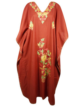 Women's Kaftan Maxi Dress, GIFT, Orange Caftans,L-2XL