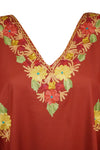 Women's Kaftan Maxi Dress, GIFT, Orange Caftans,L-2XL