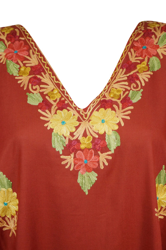 Women's Kaftan Maxi Dress, GIFT, Orange Caftans,L-2XL