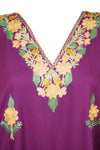 Womens Caftan Maxi Dress, Handmade Purple Kaftan  L-2XL