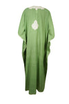 Womens Kaftan Maxi Dress Green Embroidered Kaftan L-2XL