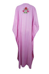 Womens Caftan Maxi Dress, Pink Stylish Kaftan L-2XL