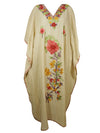 Womens Kaftan Maxi Dress Peach Flowy Caftan L-2XL